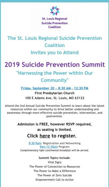 2019 Suicide Prevention Summit “Harnessing the Power within Our Community”